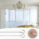 Curtain Wire with Hooks - White